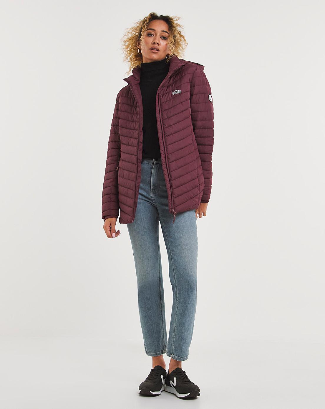 Snowdonia Purple Hooded Padded Jacket Oxendales