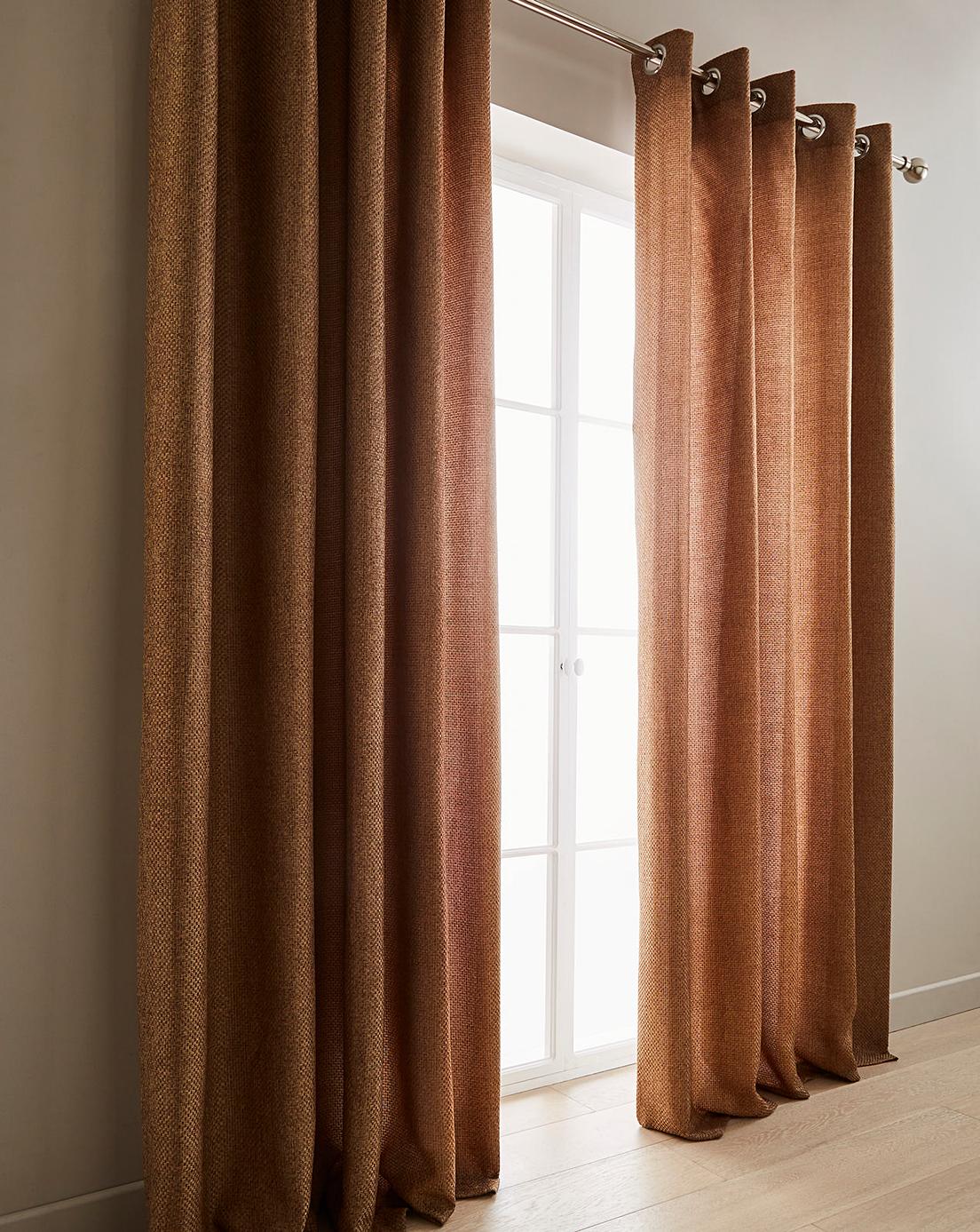 Basket Weave Long Length Eyelet Curtains Ambrose Wilson