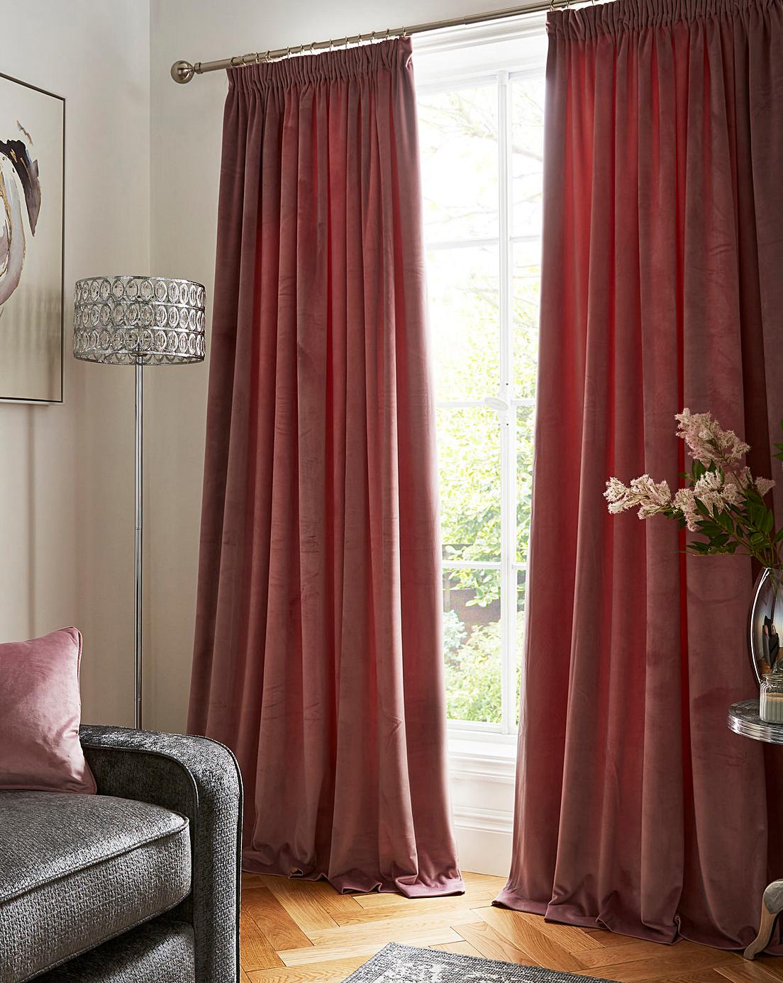 Luxury Velour Pencil Pleat Curtains Crazy Clearance