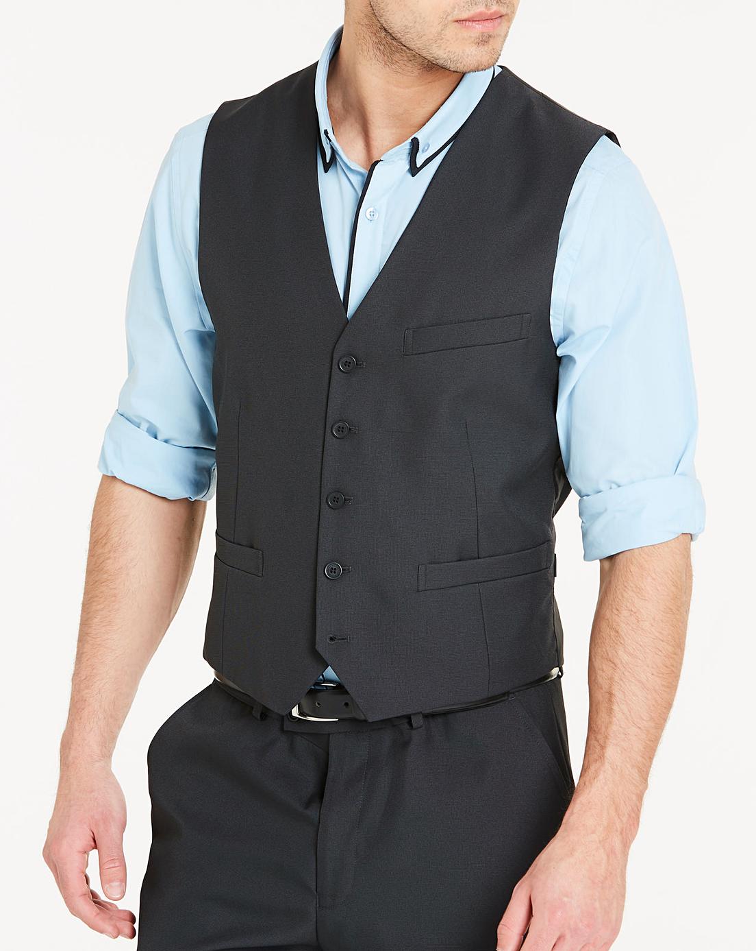 Black Value Suit Waistcoat | Jacamo