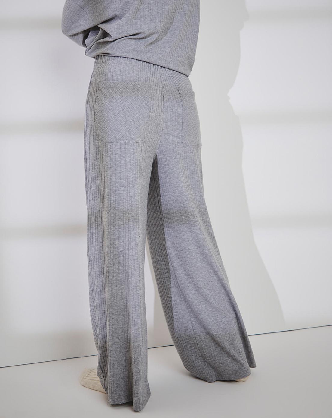 Soft Touch Wide Leg Rib Trouser | Crazy Clearance