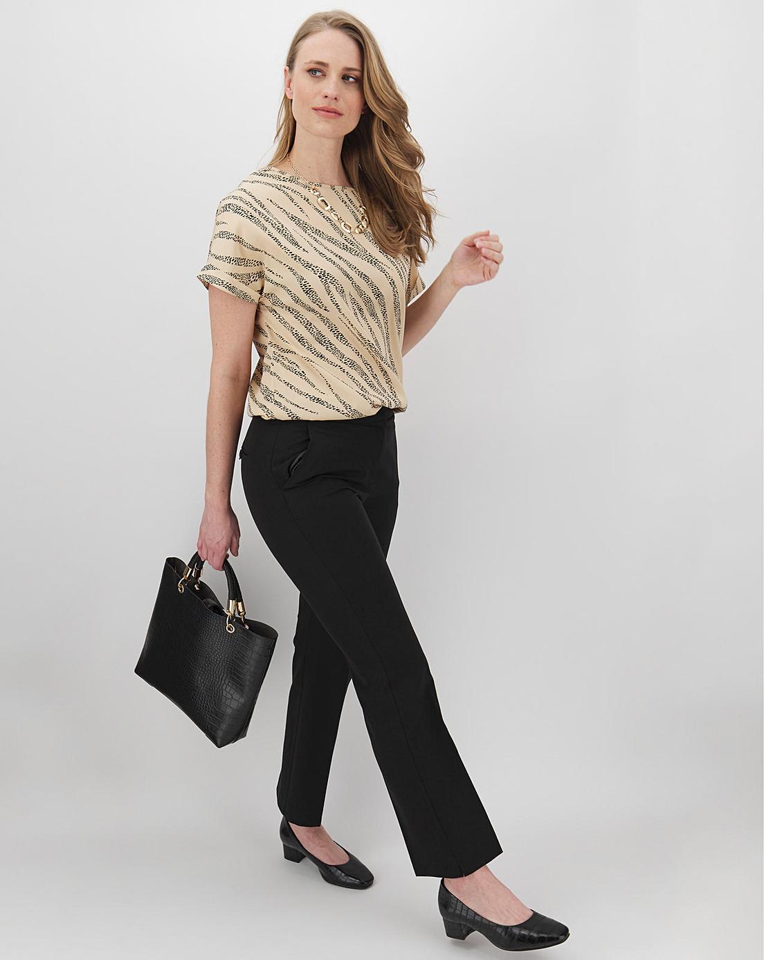 Tailored Straight Leg Trousers Petite J D Williams