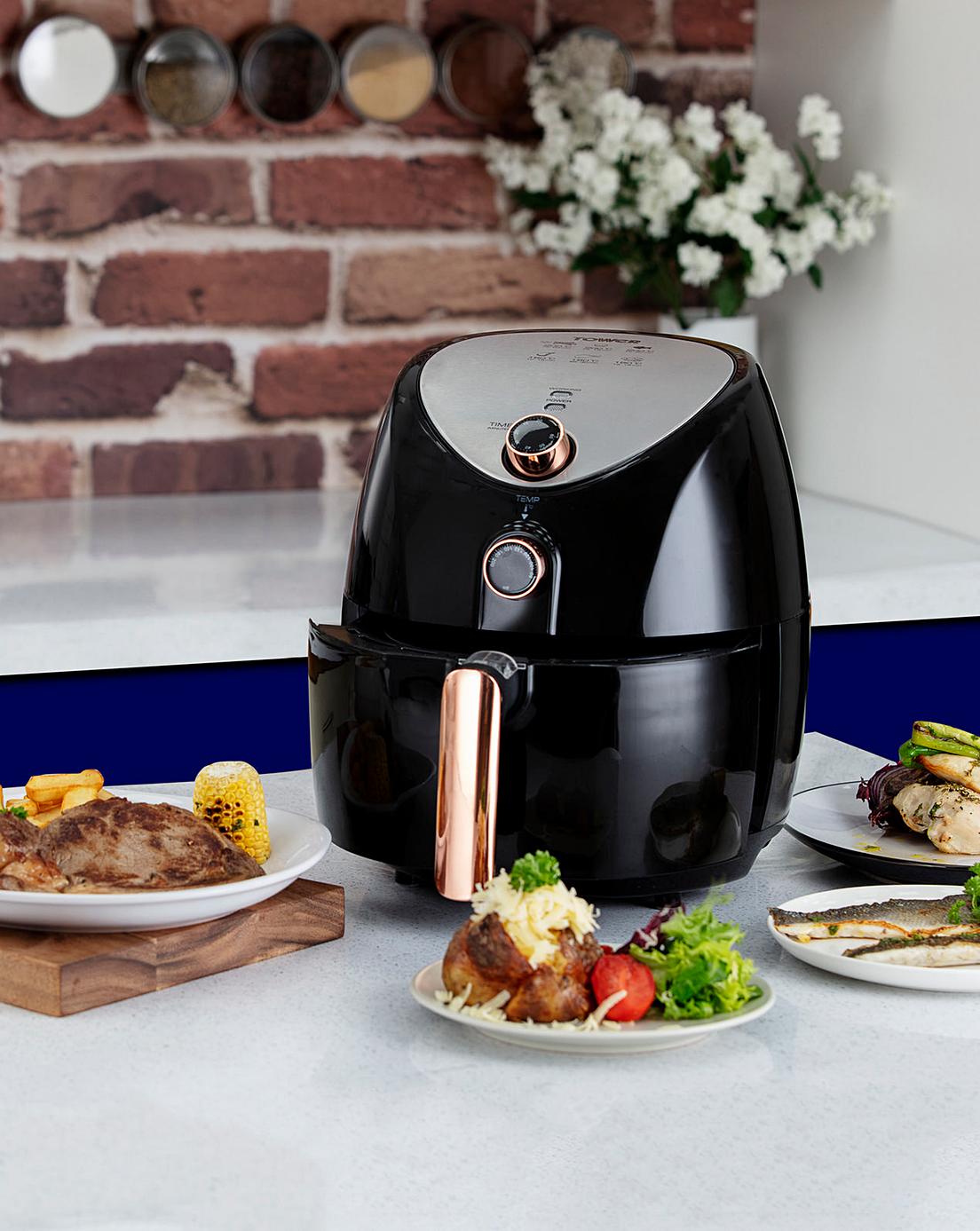 Tower 4.3L 1500W Rose Gold Air Fryer J D Williams