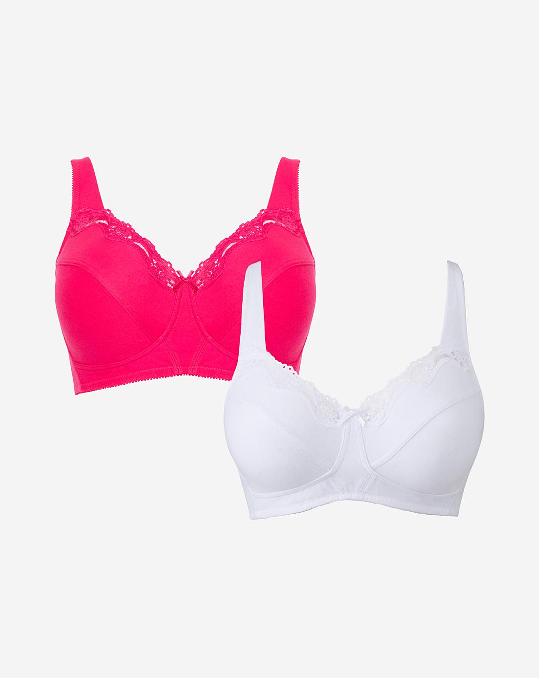 2 Pack Sarah Full Cup Non Wired Bras J D Williams