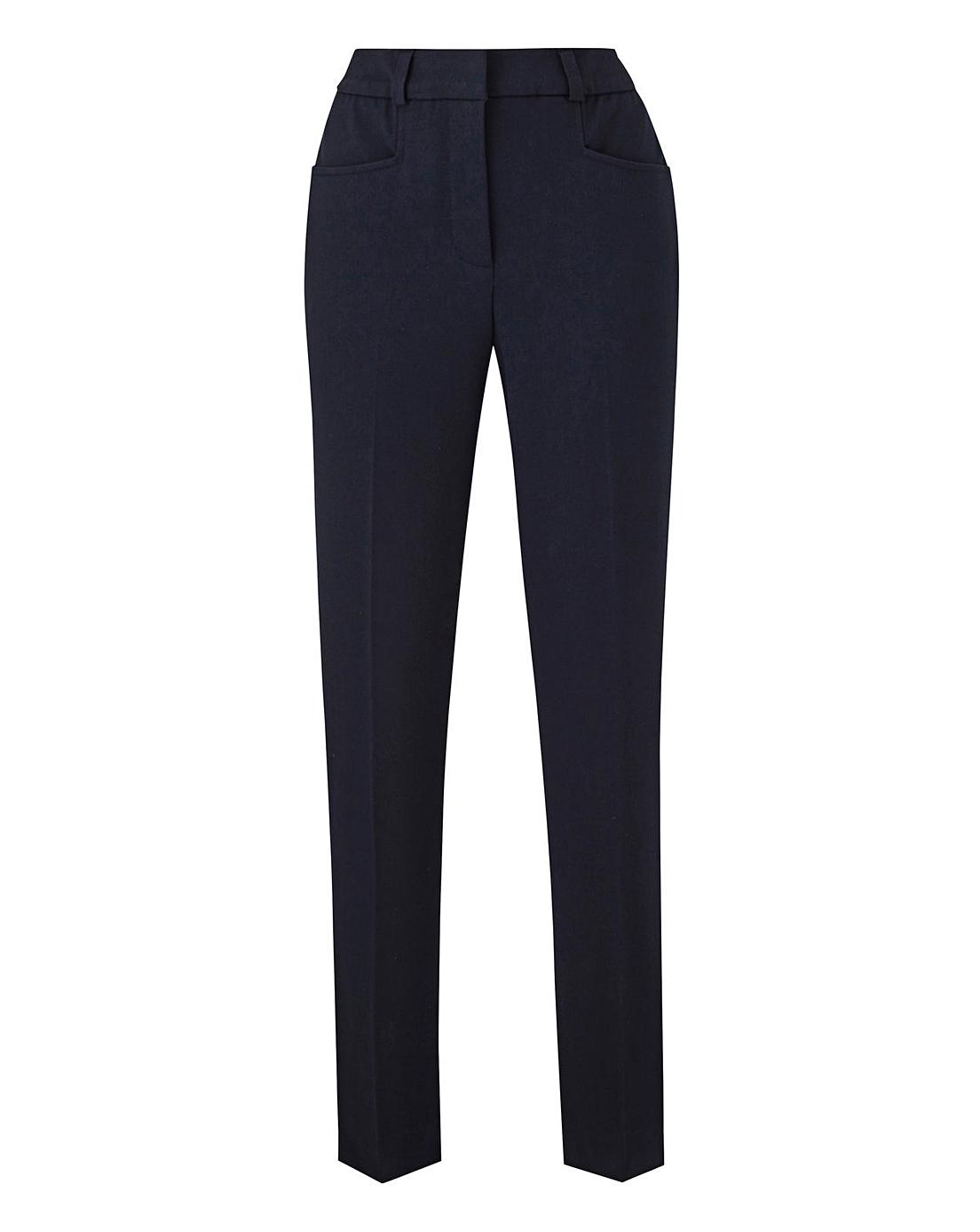 Navy Everyday Kate Slim Leg Trousers | Simply Be