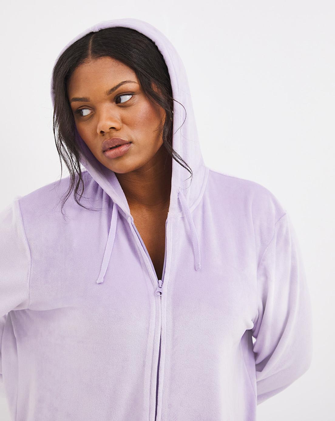 pretty secrets velour zip gown