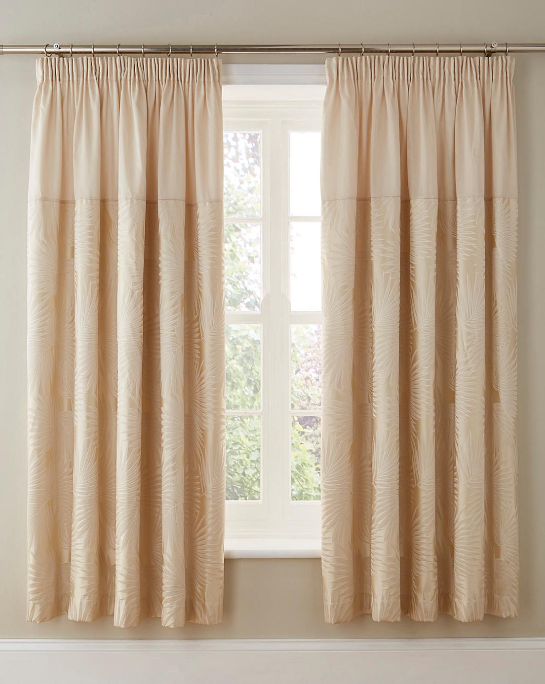 Lyra Jacquard Lined Curtains | J D Williams