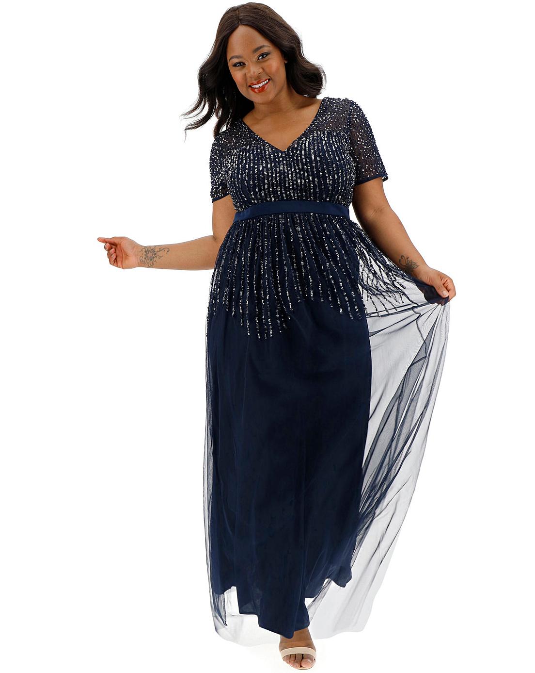 maya sequin scoop back maxi