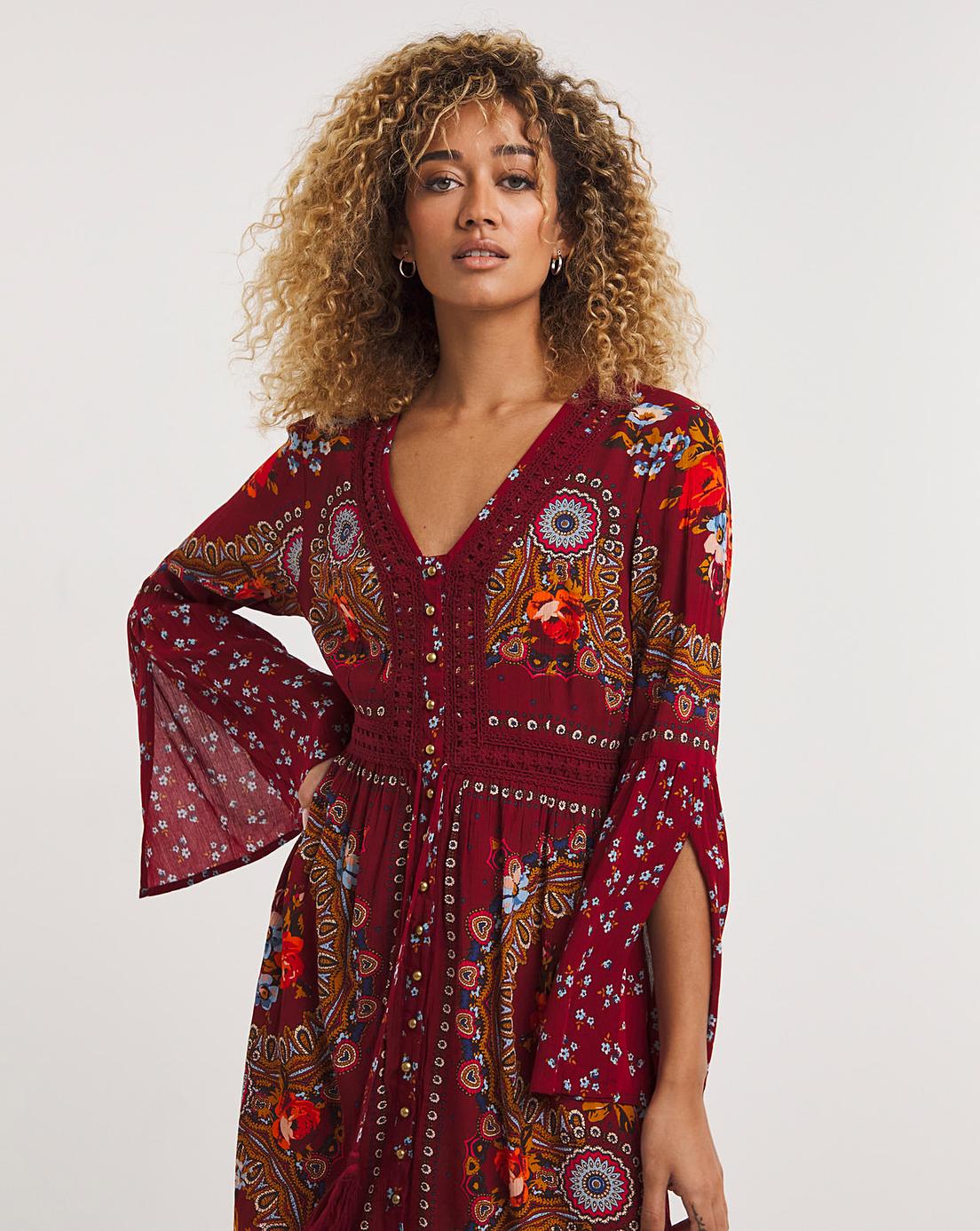 Joe Browns Red Bohemian Dress | Marisota