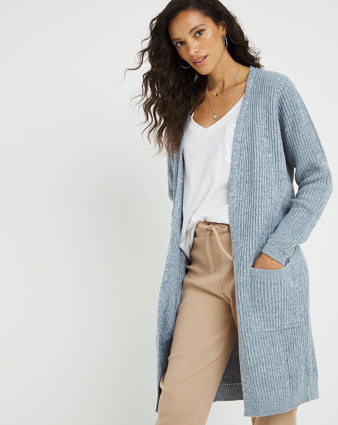 Longline Fisherman Rib Cardigan | J D Williams