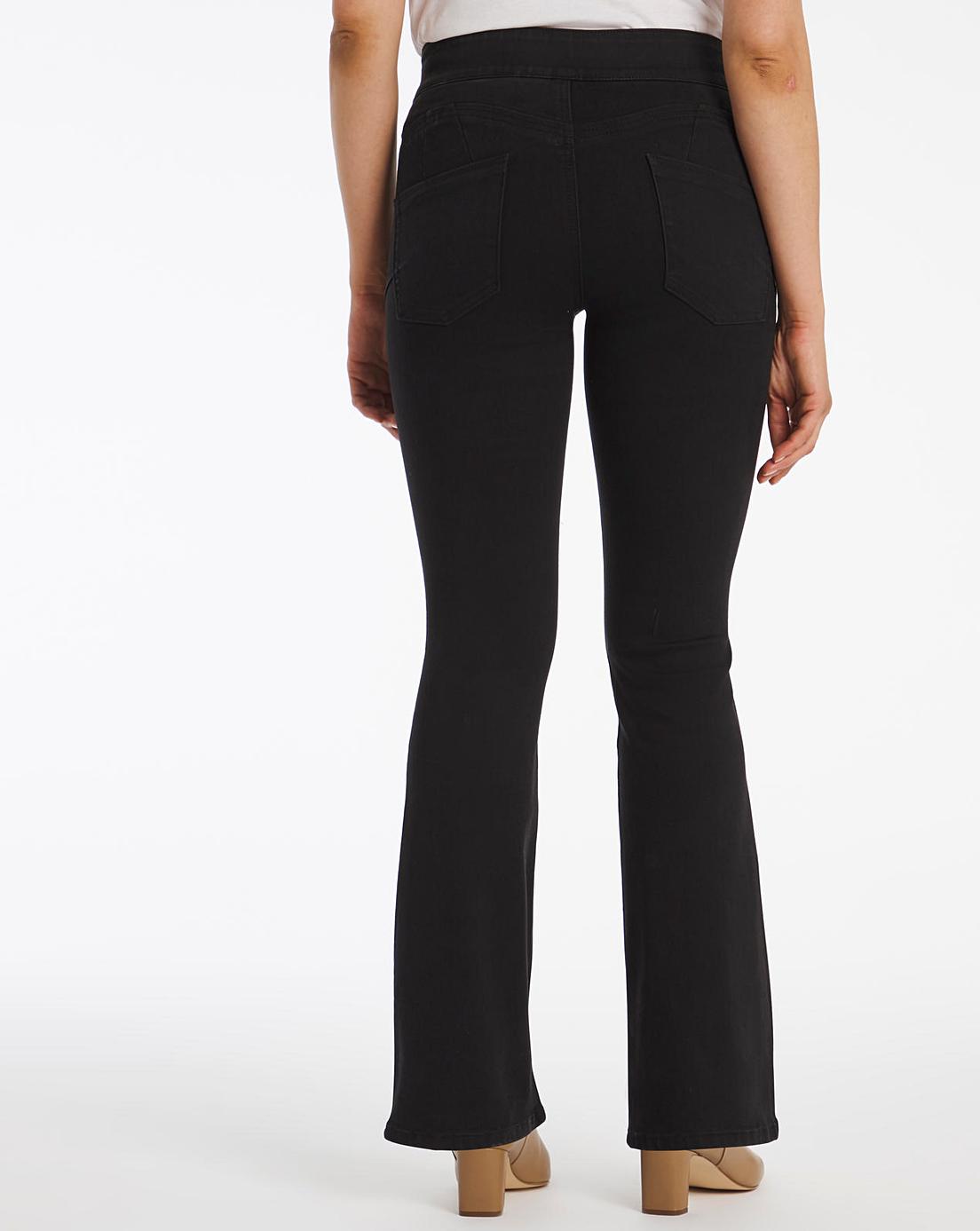 Pull On Power Black Bootcut Jeggings | J D Williams