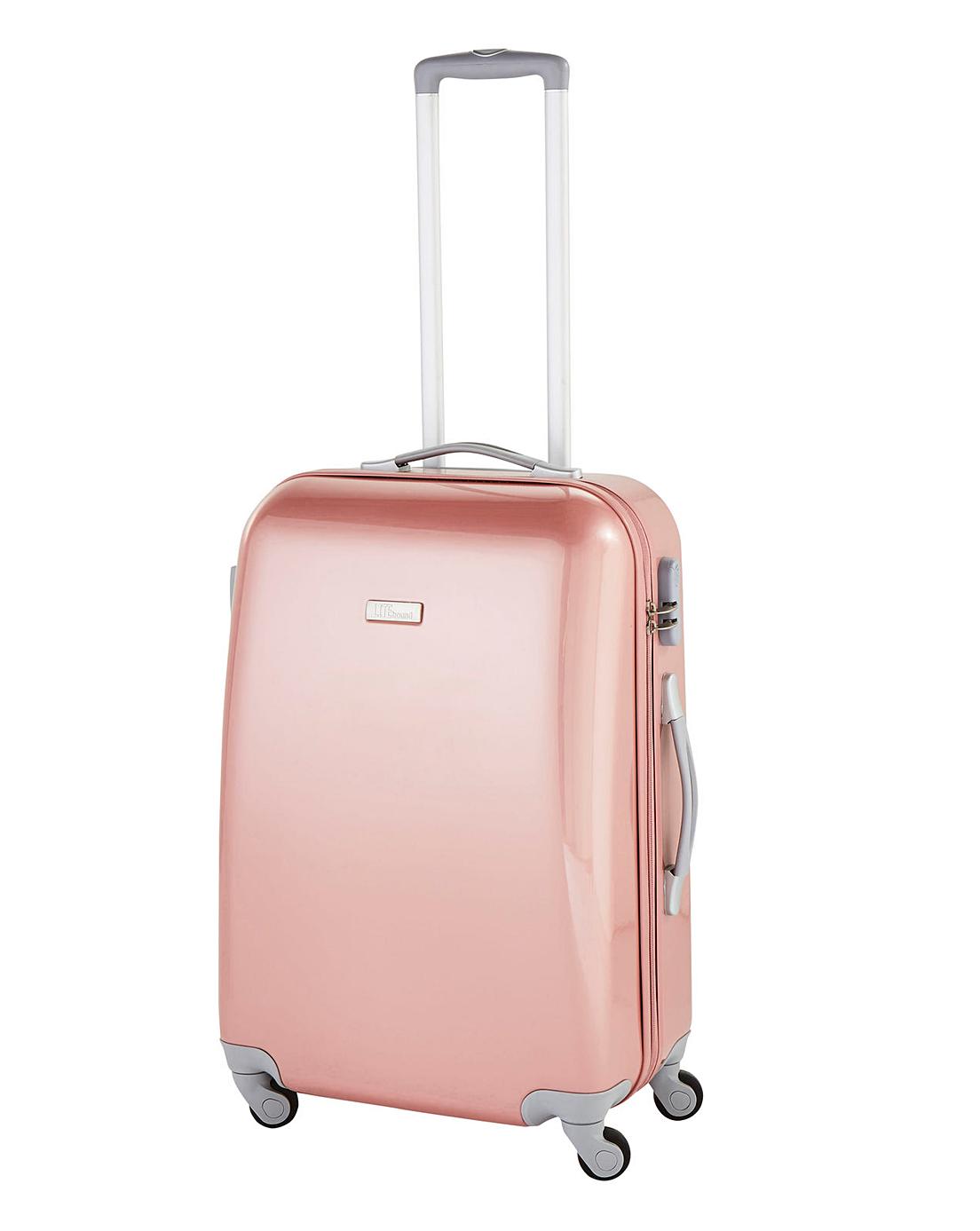 it luggage black & rose gold trim 28 inch suitcase