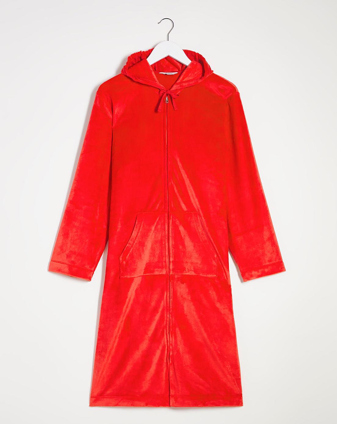 Pretty Secrets Hooded Zip Through Gown J D Williams