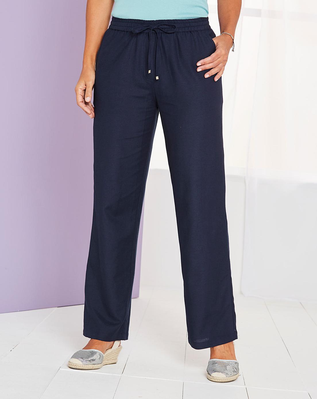 Essential Linen Mix Trousers Long Ambrose Wilson