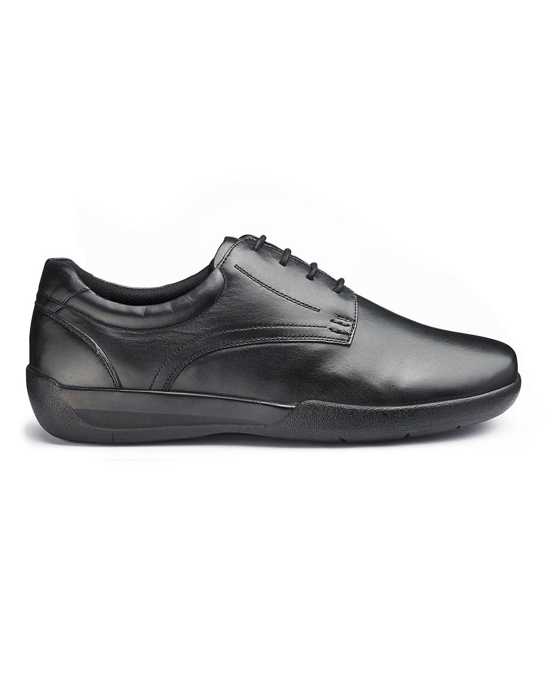 wide fit black lace up shoes