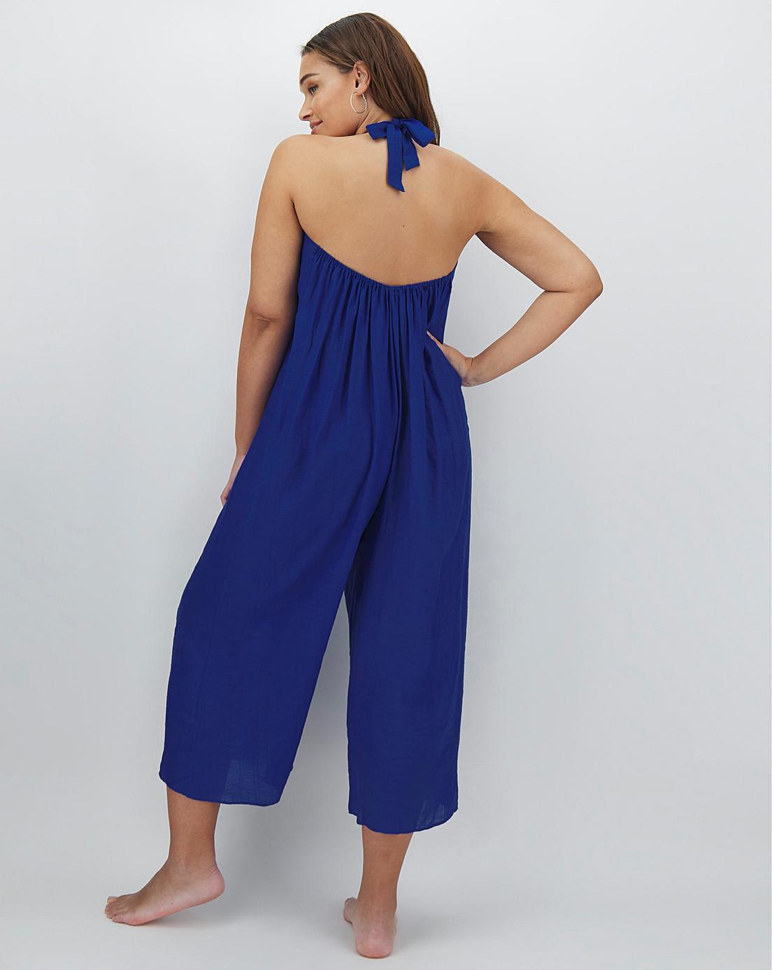 High Neck Beach Jumpsuit Simply Be
