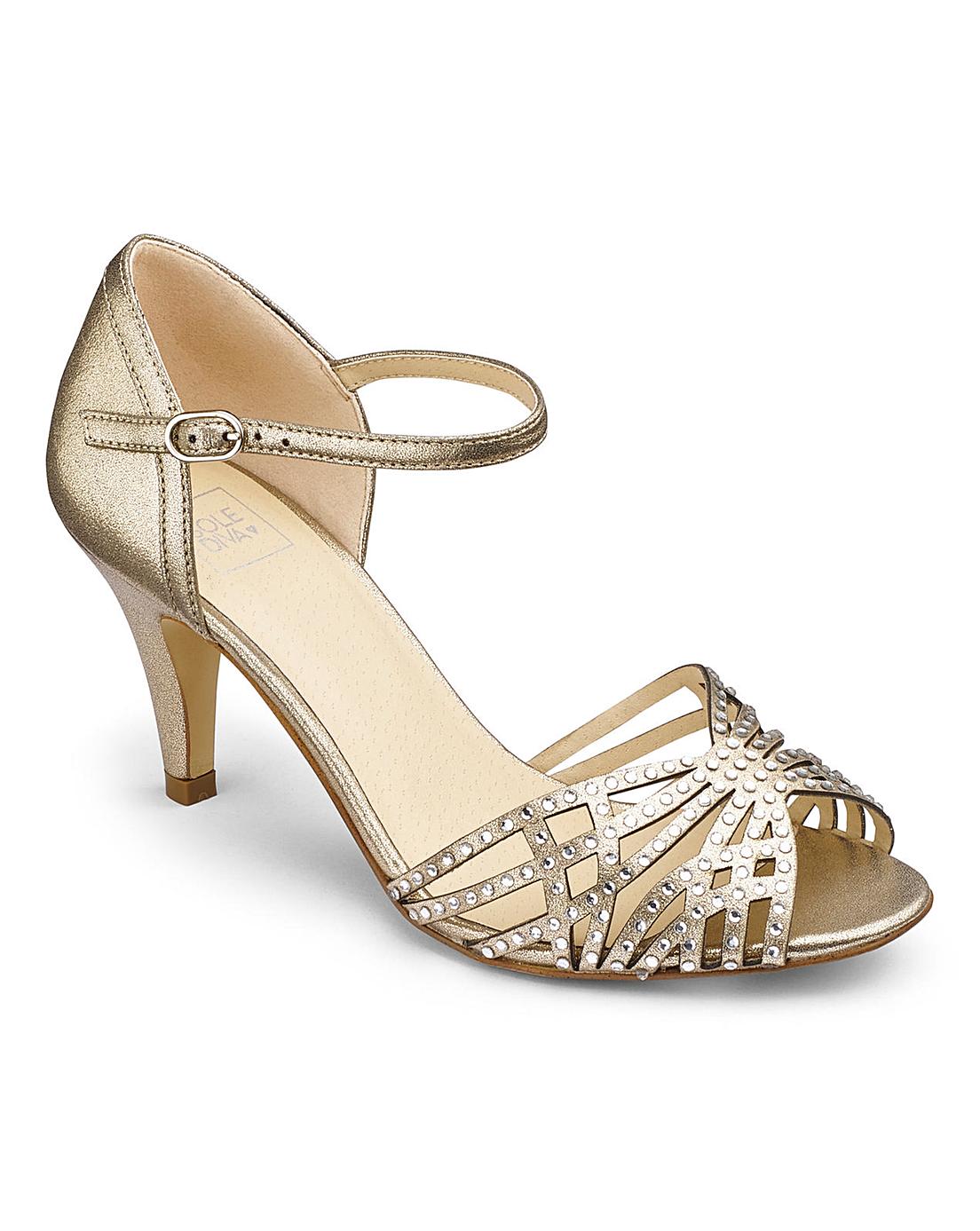 Sole Diva Diamante Sandals EEE Fit | VivaLaDiva.com