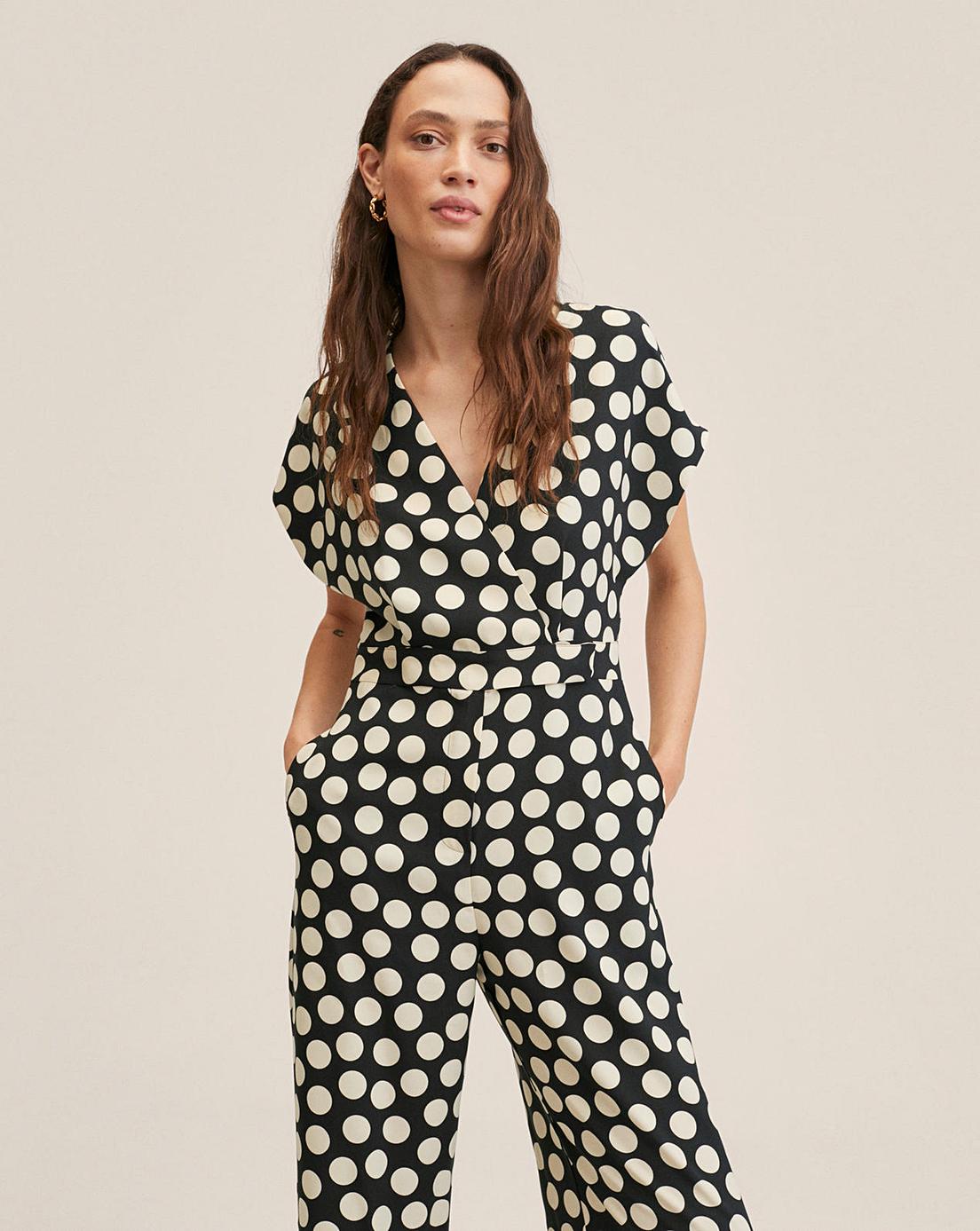 Mango Polka-Dot Print Jumpsuit | J D Williams