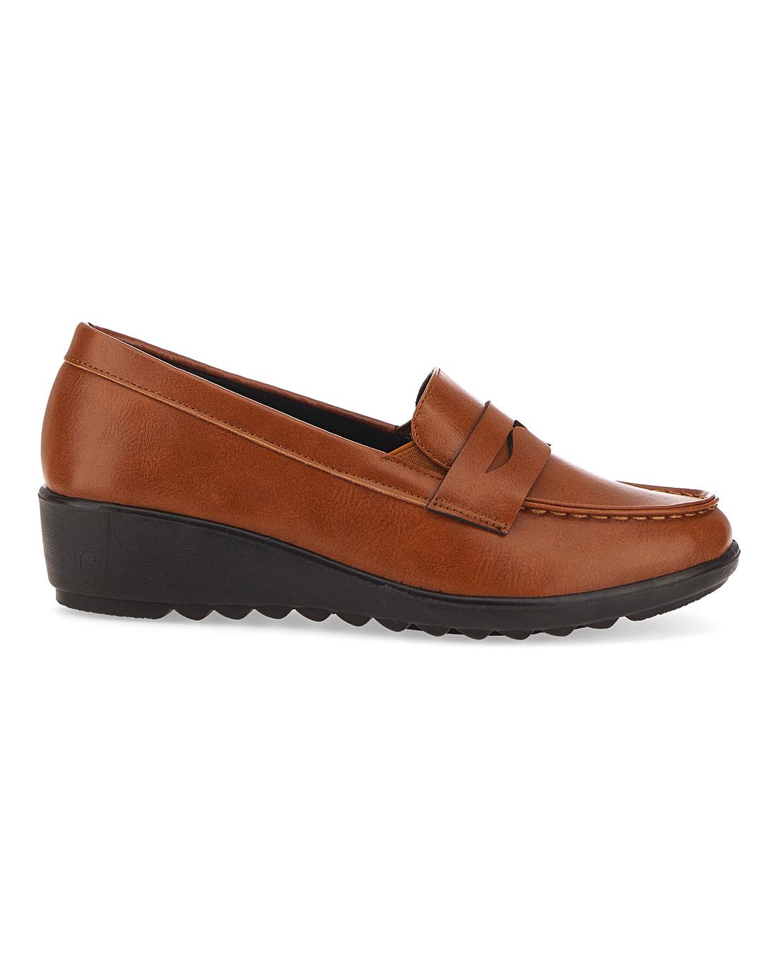 Cushion Walk Low Wedge Loafers E Fit | House of Bath