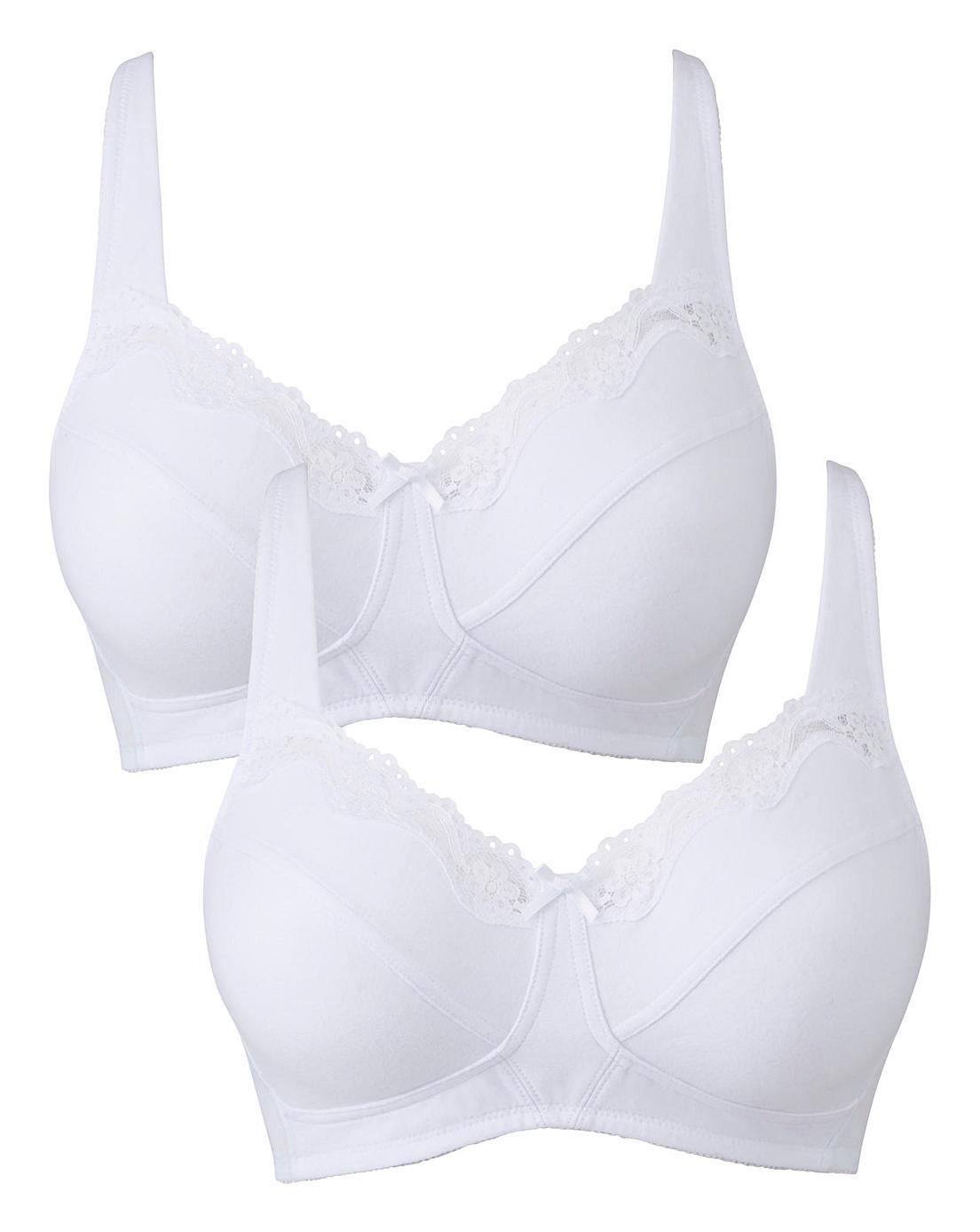 2Pack Sarah Non Wired White Bras | Crazy Clearance