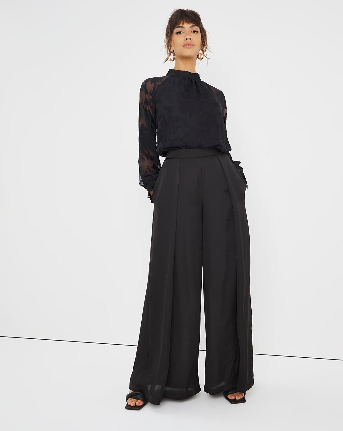 Joanna Hope Wide Leg Satin Trouser | J D Williams