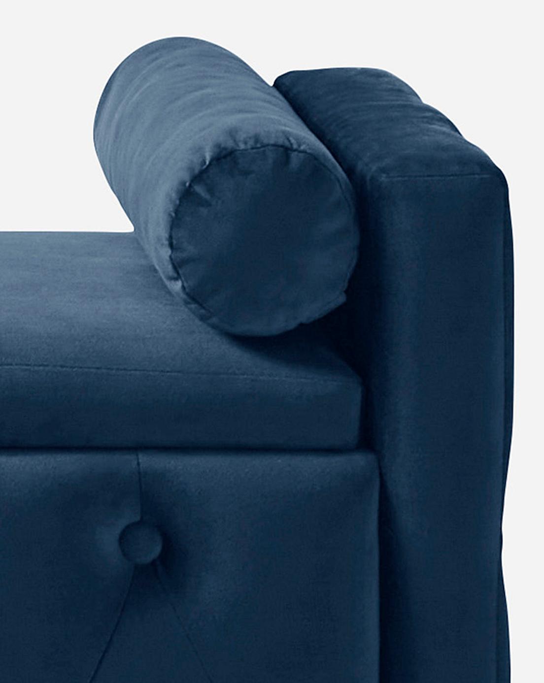 Allegra Winged Velvet Storage Ottoman Ambrose Wilson