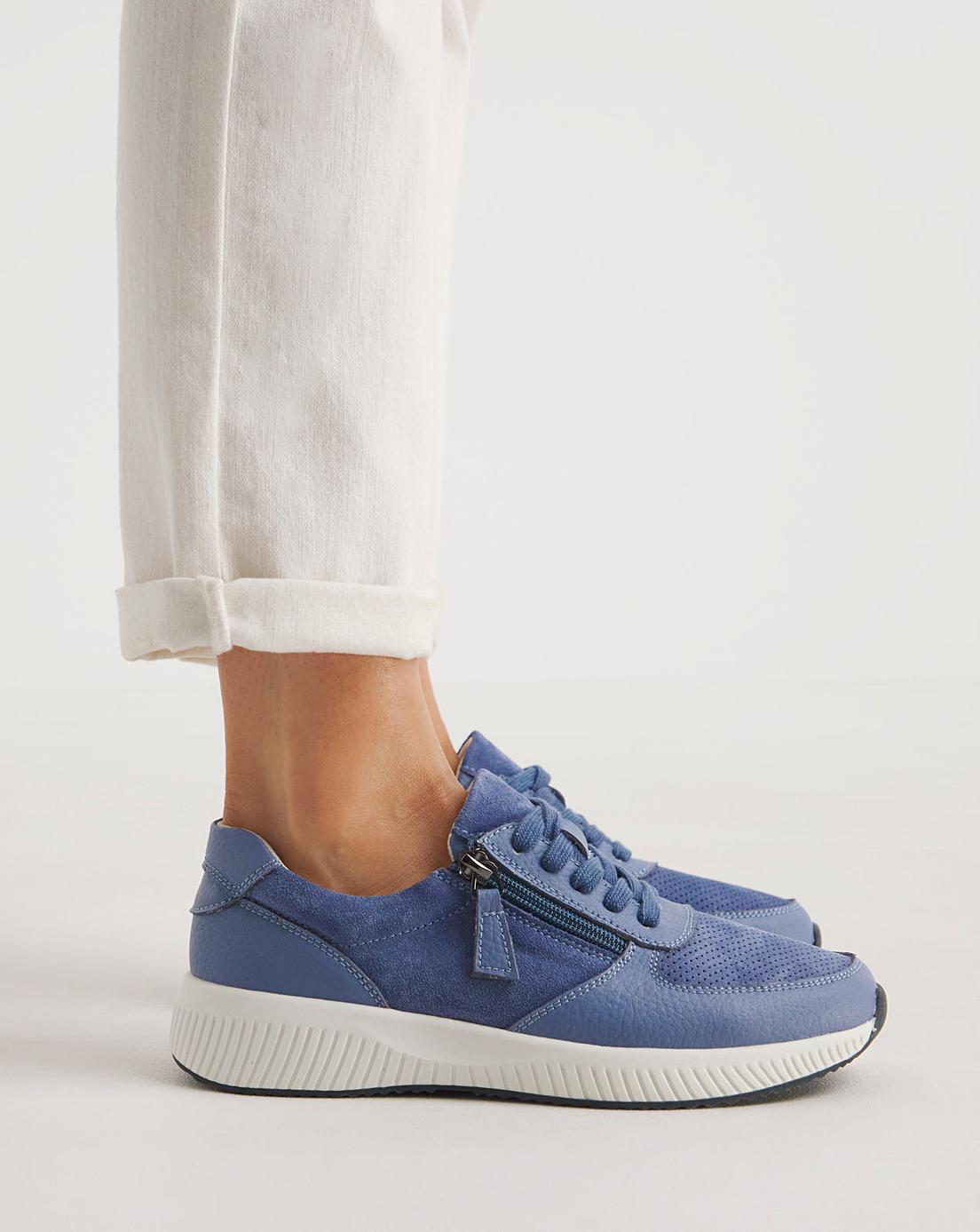 Lace Up Side Zip Trainers EEE Fit Ambrose Wilson