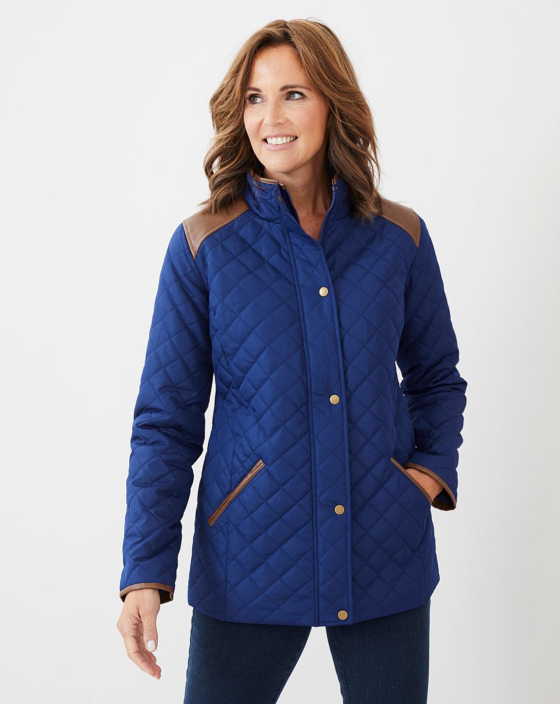 Julipa Padded Jacket with PU Trim Oxendales