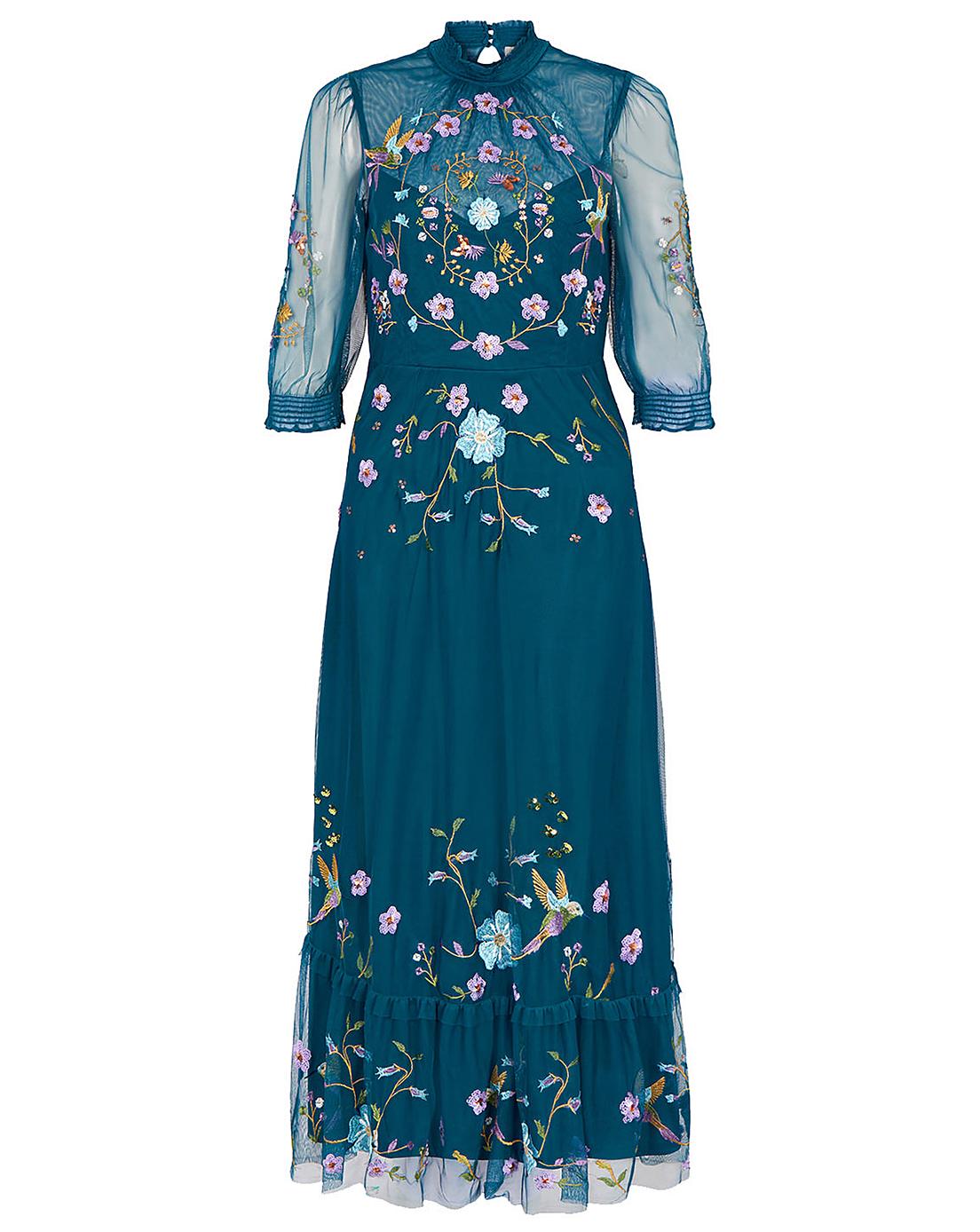 Monsoon Francesca Embroidered Midi Dress | Ambrose Wilson