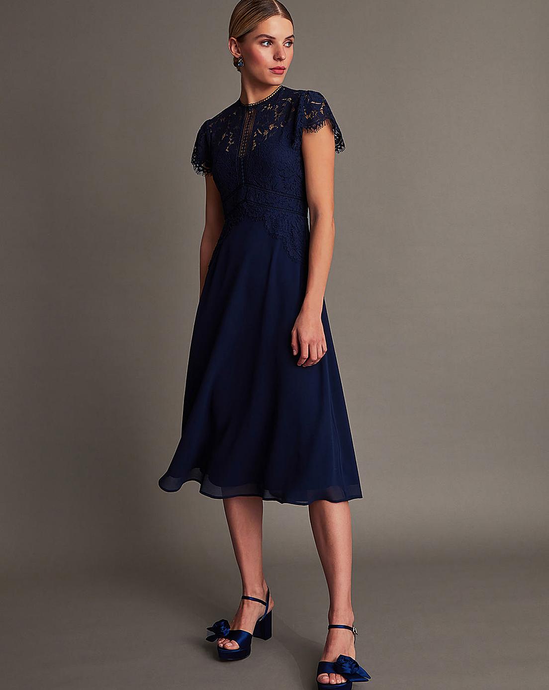 Monsoon Louise Lace Midi Dress | J D Williams