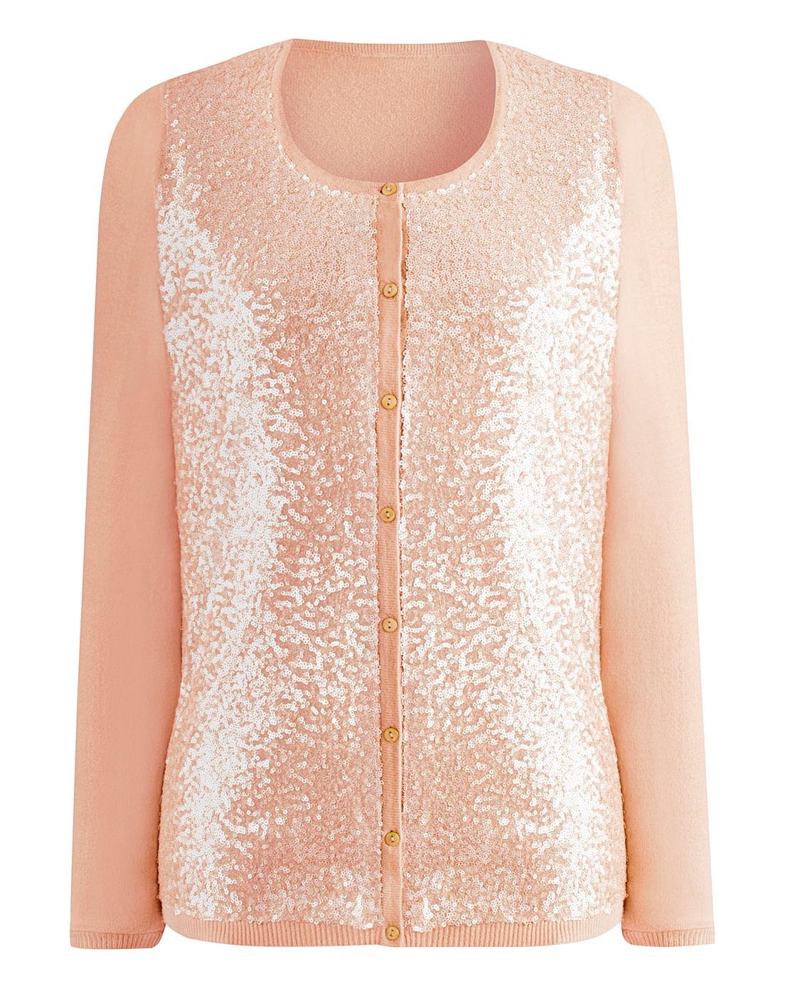 sequin maxi cardigan