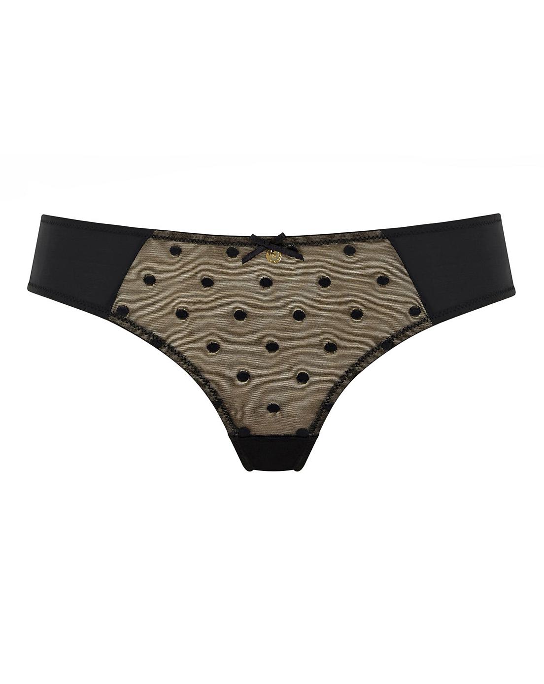 Boux Avenue Avril Spot Mesh Thong | Crazy Clearance