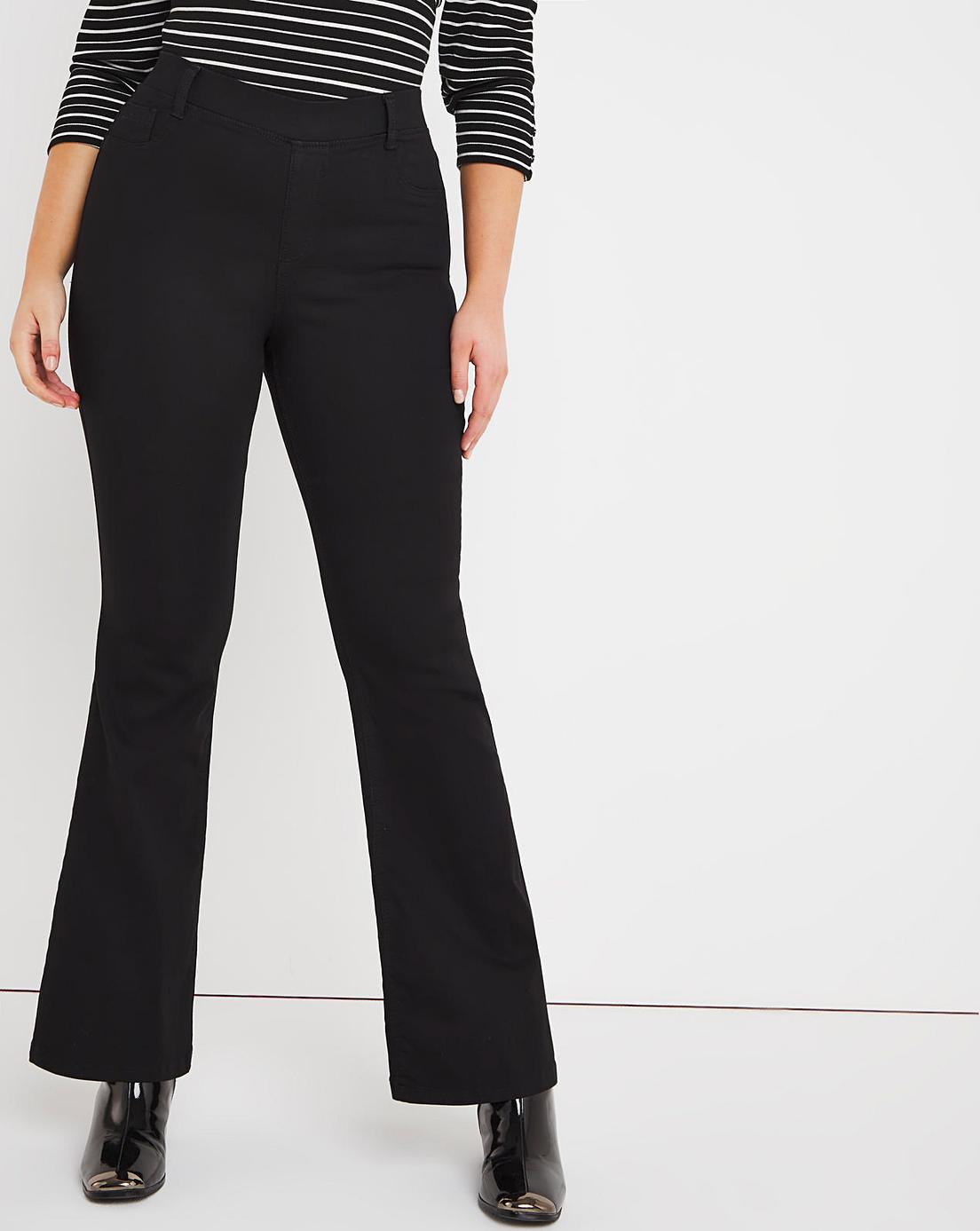 Erin Black Pull On Bootcut Jeggings | Simply Be