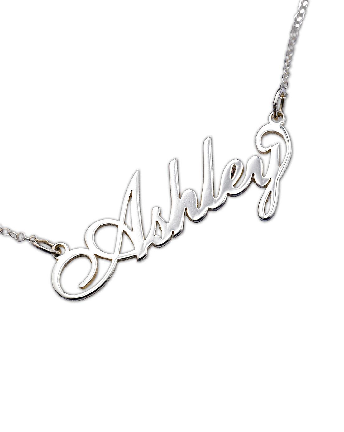 Sterling Silver Name Necklace J D Williams