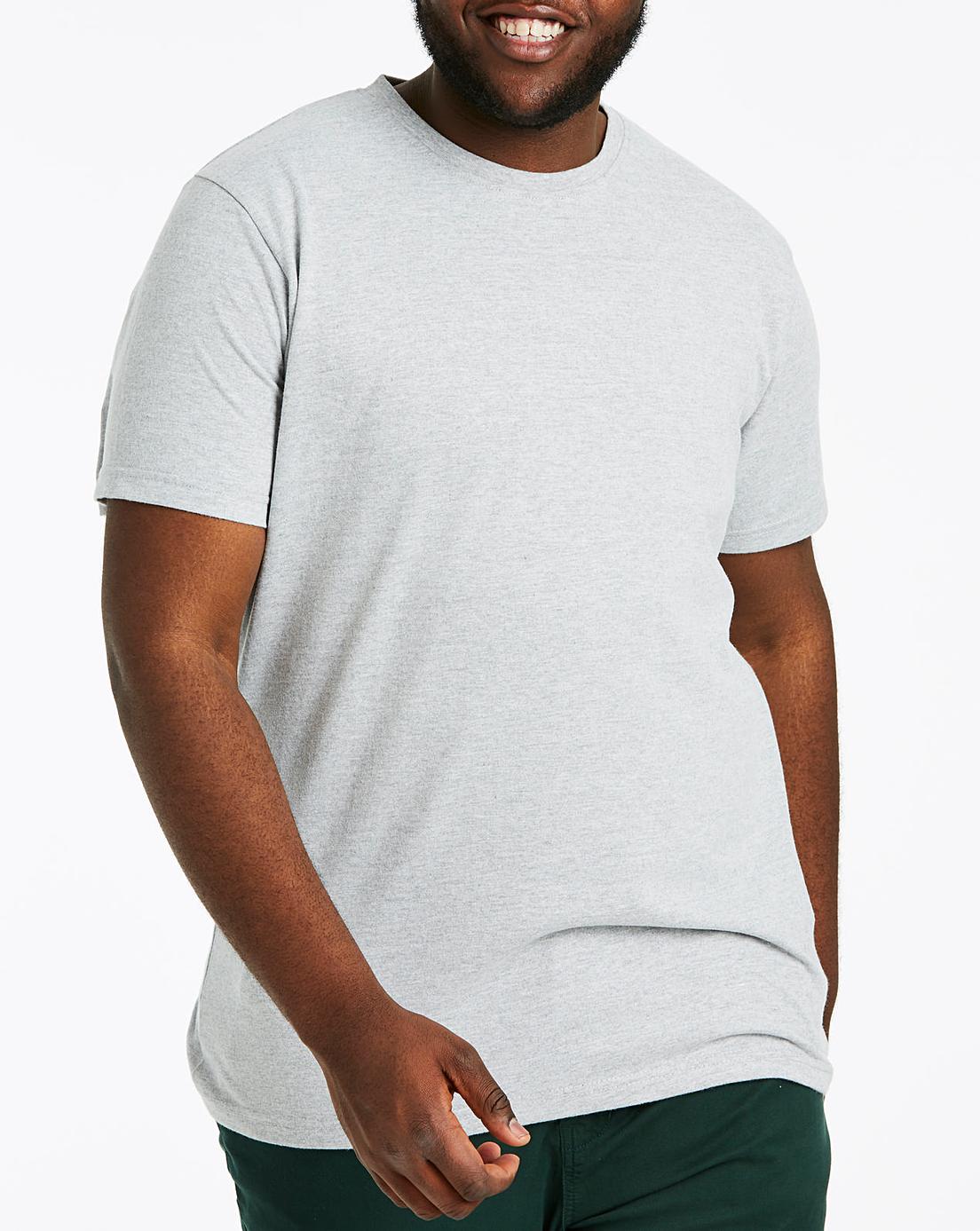 Grey Crew Neck Tshirt Long Jacamo