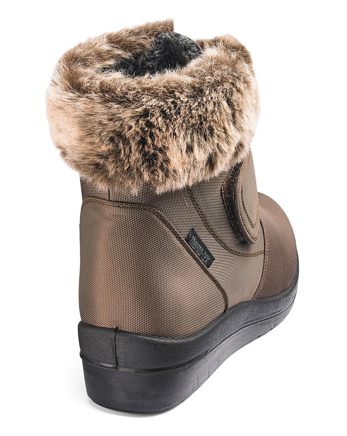 Cushion Walk Warm Lined Boots E Fit | Crazy Clearance