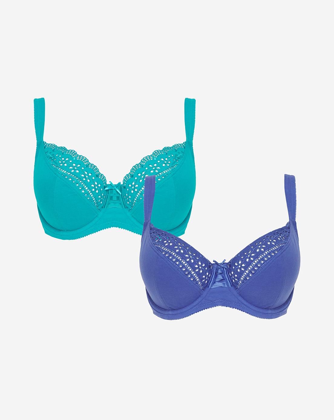 2 Pack Jane Full Cup Wired Bras | Fashion World