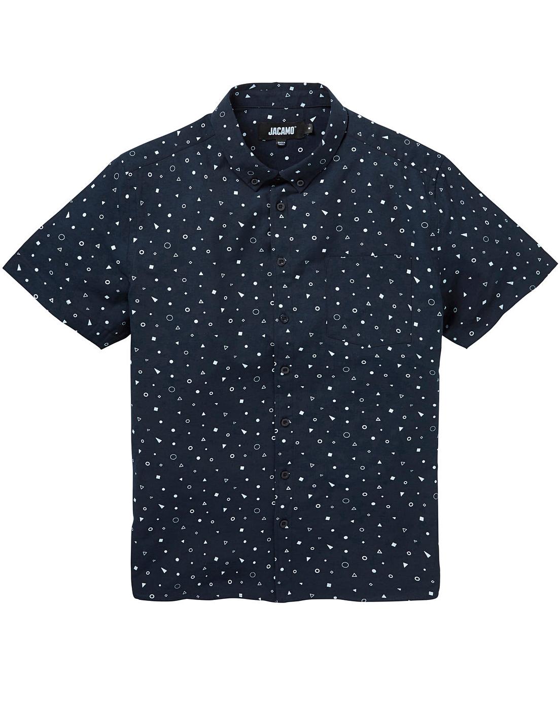 Jacamo Geo S/S Printed Shirt Regular Jacamo