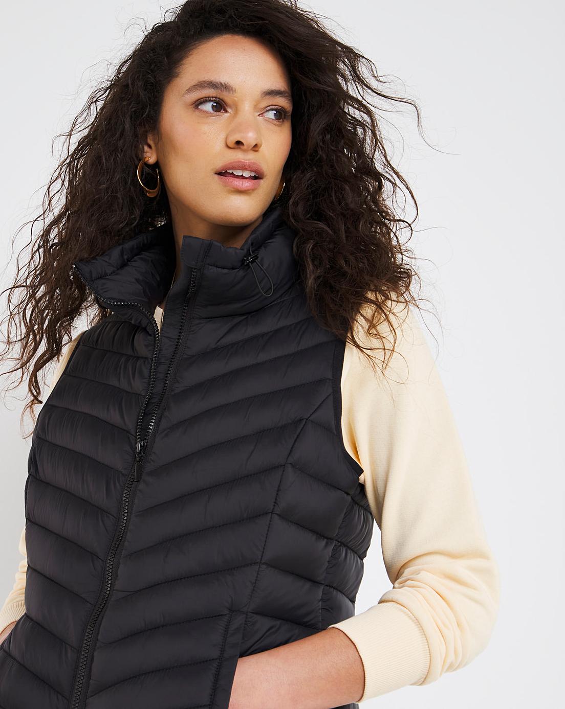 Black Lightweight Padded Gilet | J D Williams