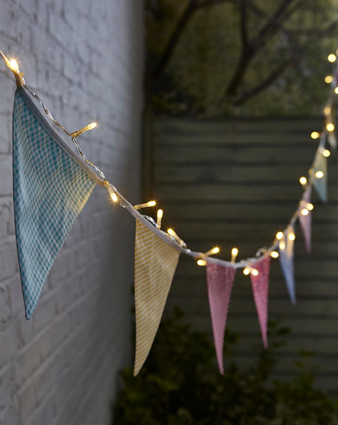Solar Village Bunting String Lights | J D Williams