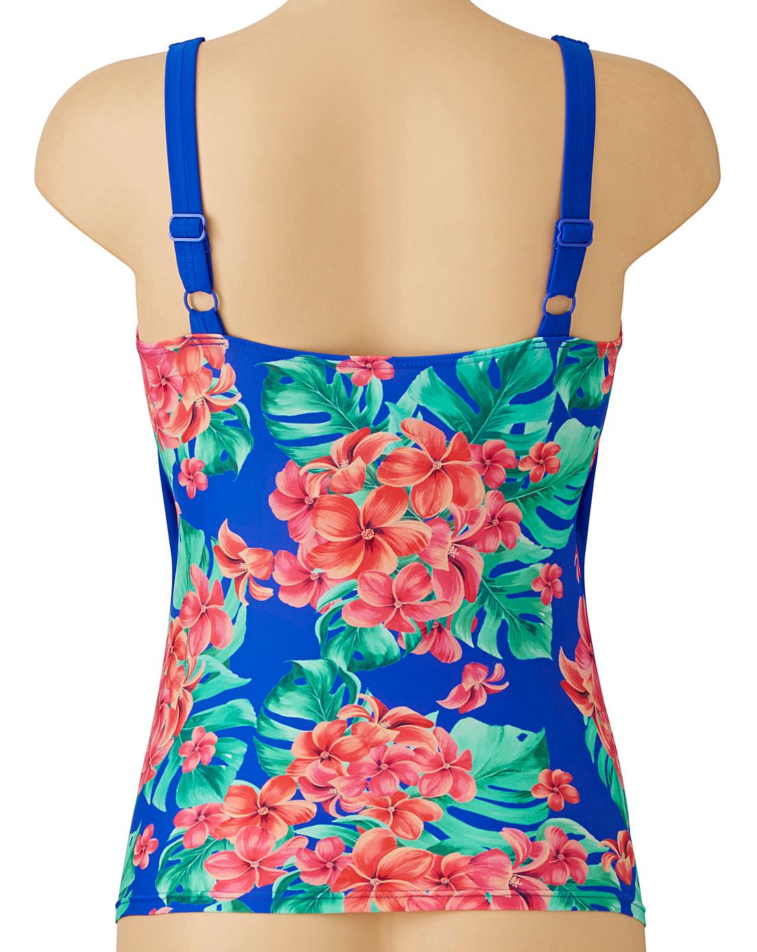 Beach to Beach Tropical Tankini Top | J D Williams