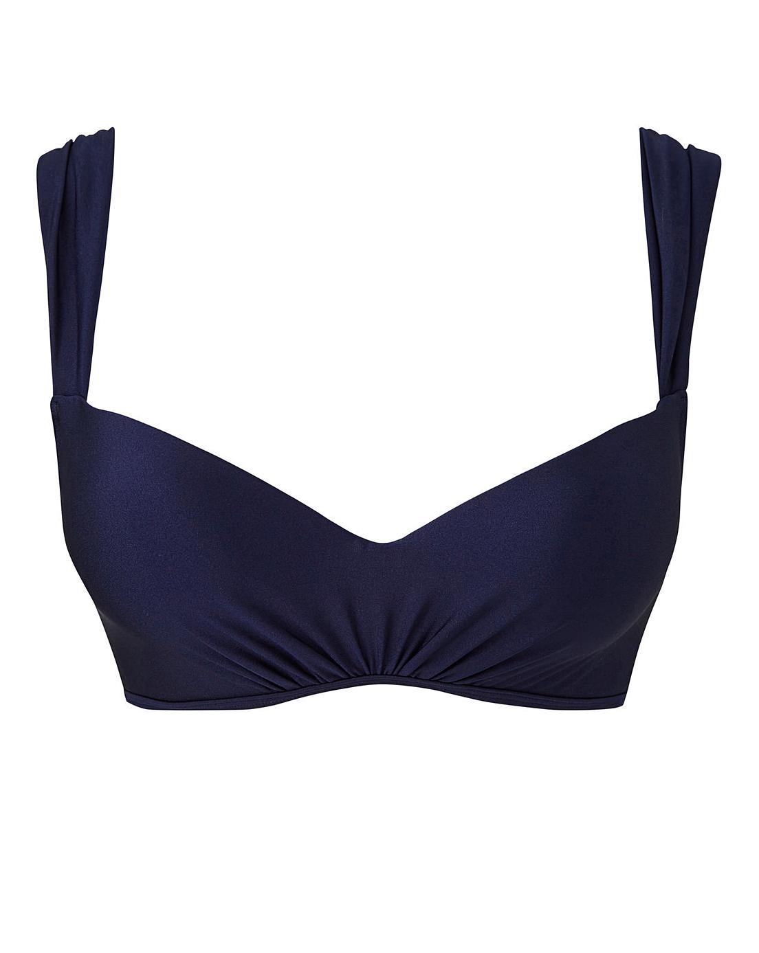 Navy Moulded Bikini Top | Crazy Clearance