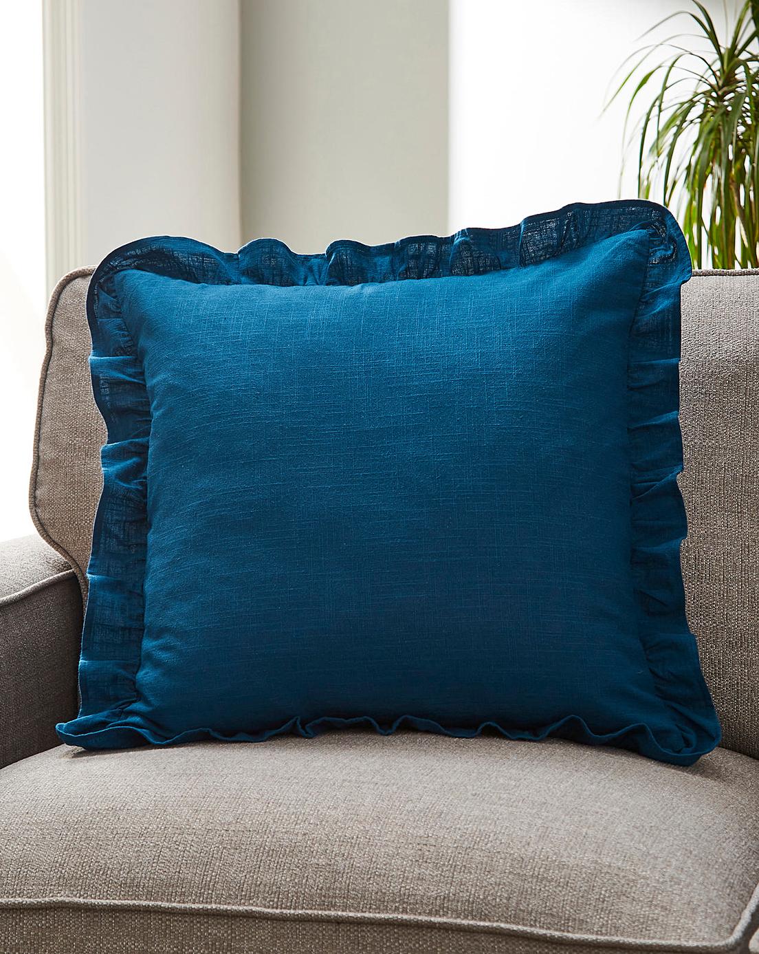 Ruffle Trim Cushion Home Essentials