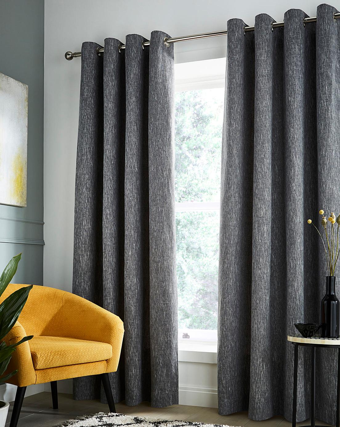 Boucle Eyelet Curtains J D Williams