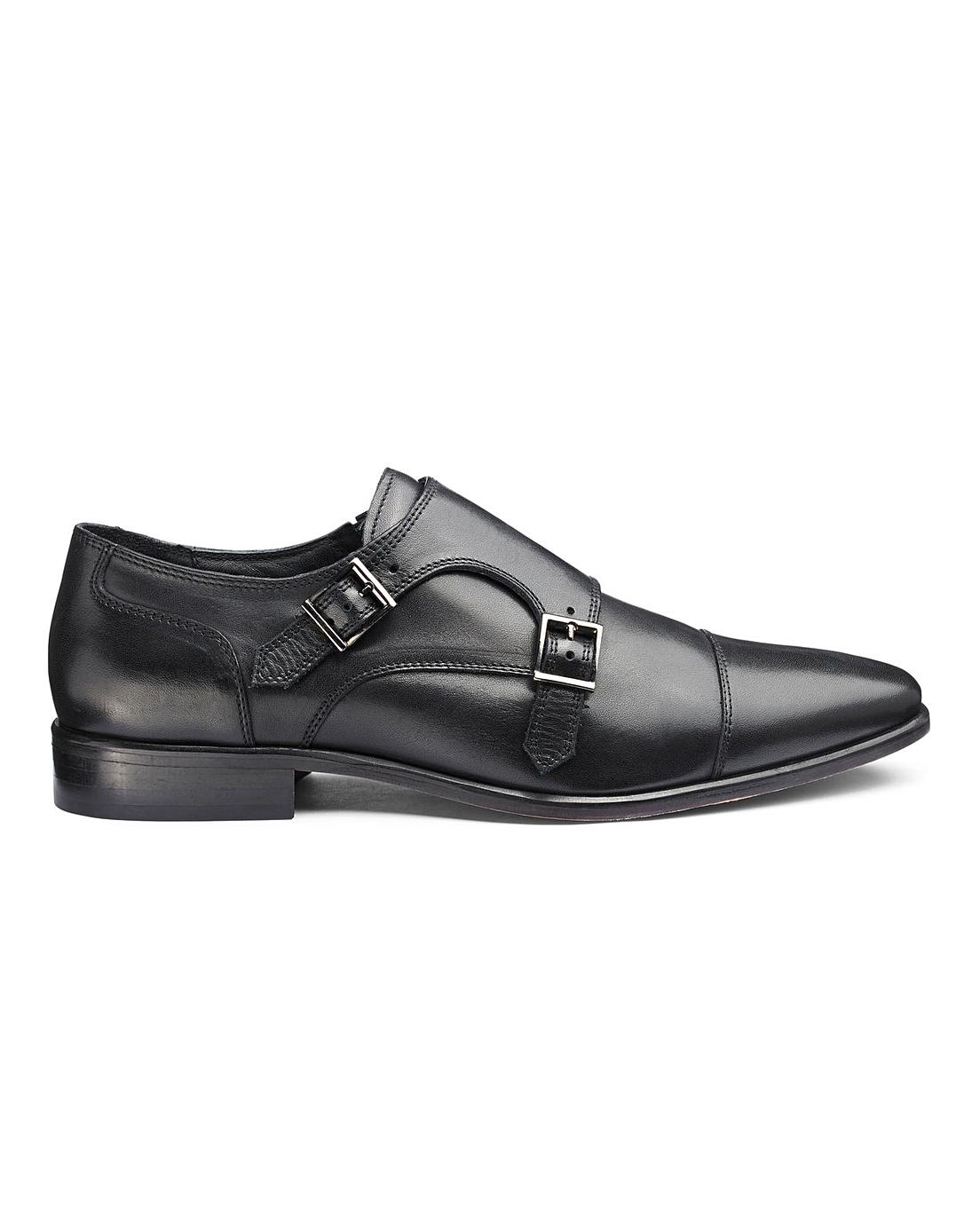 Jacamo Premium Leather Double Monk Shoes | Jacamo