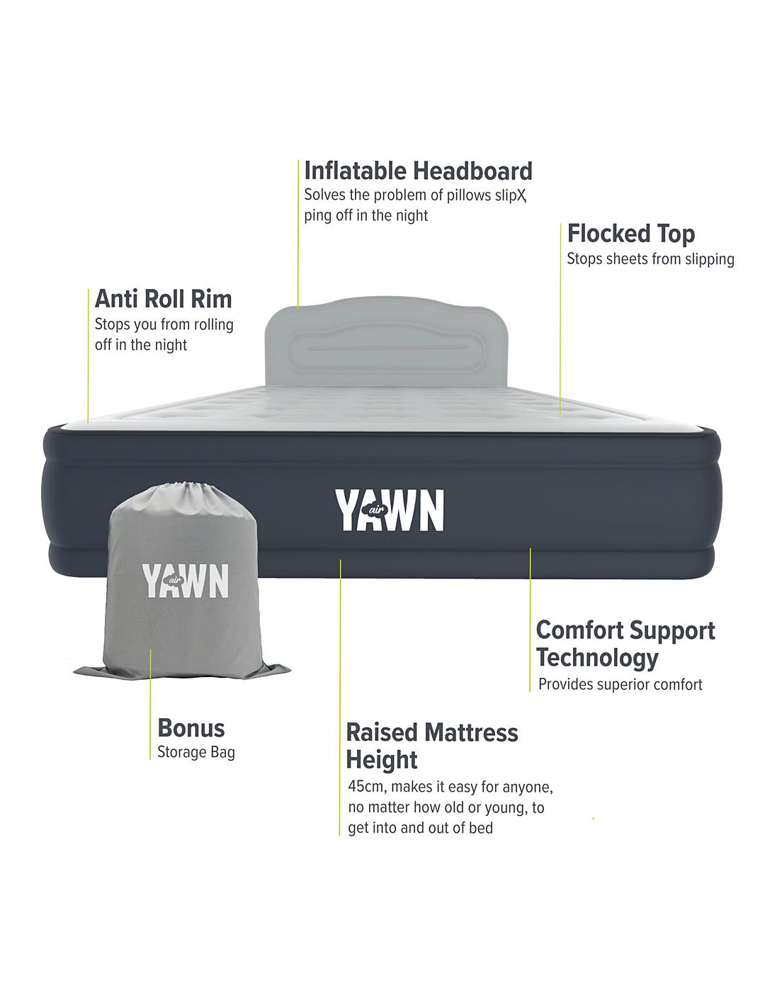 Yawn Double Airbed with Fitted Sheet J D Williams