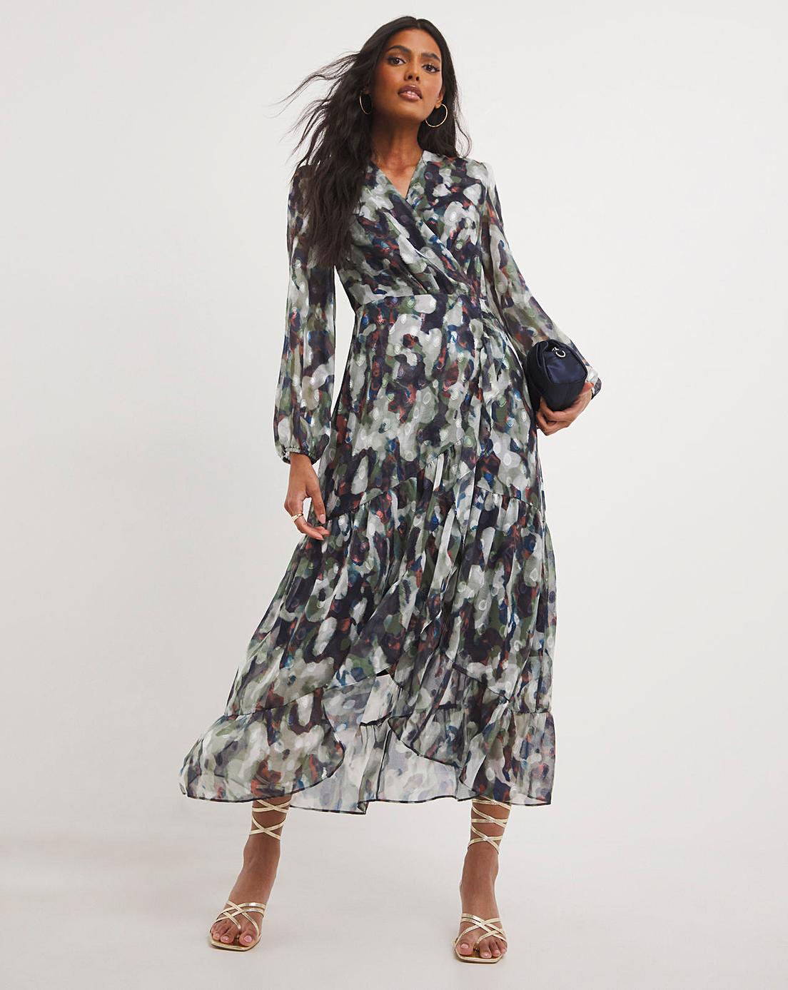 Joanna Hope Jacquard Wrap Dress | J D Williams