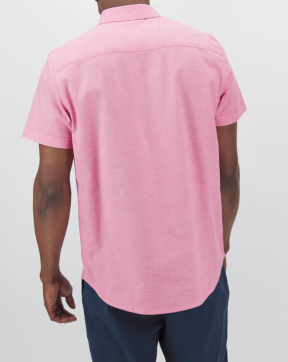 Bright Pink Stretch Oxford Shirt | Premier Man