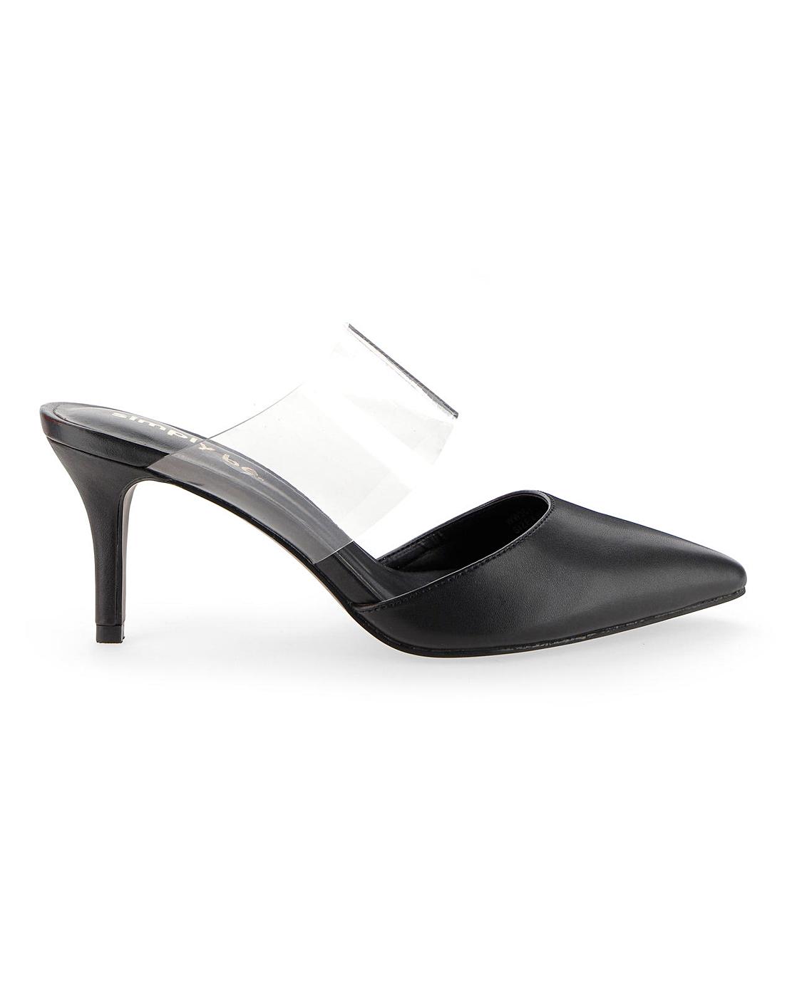 perspex kitten heel