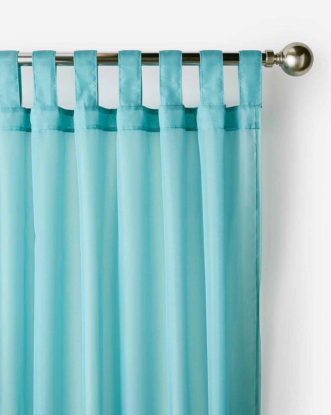 Plain Dye Voile Pairs Tab Top J D Williams